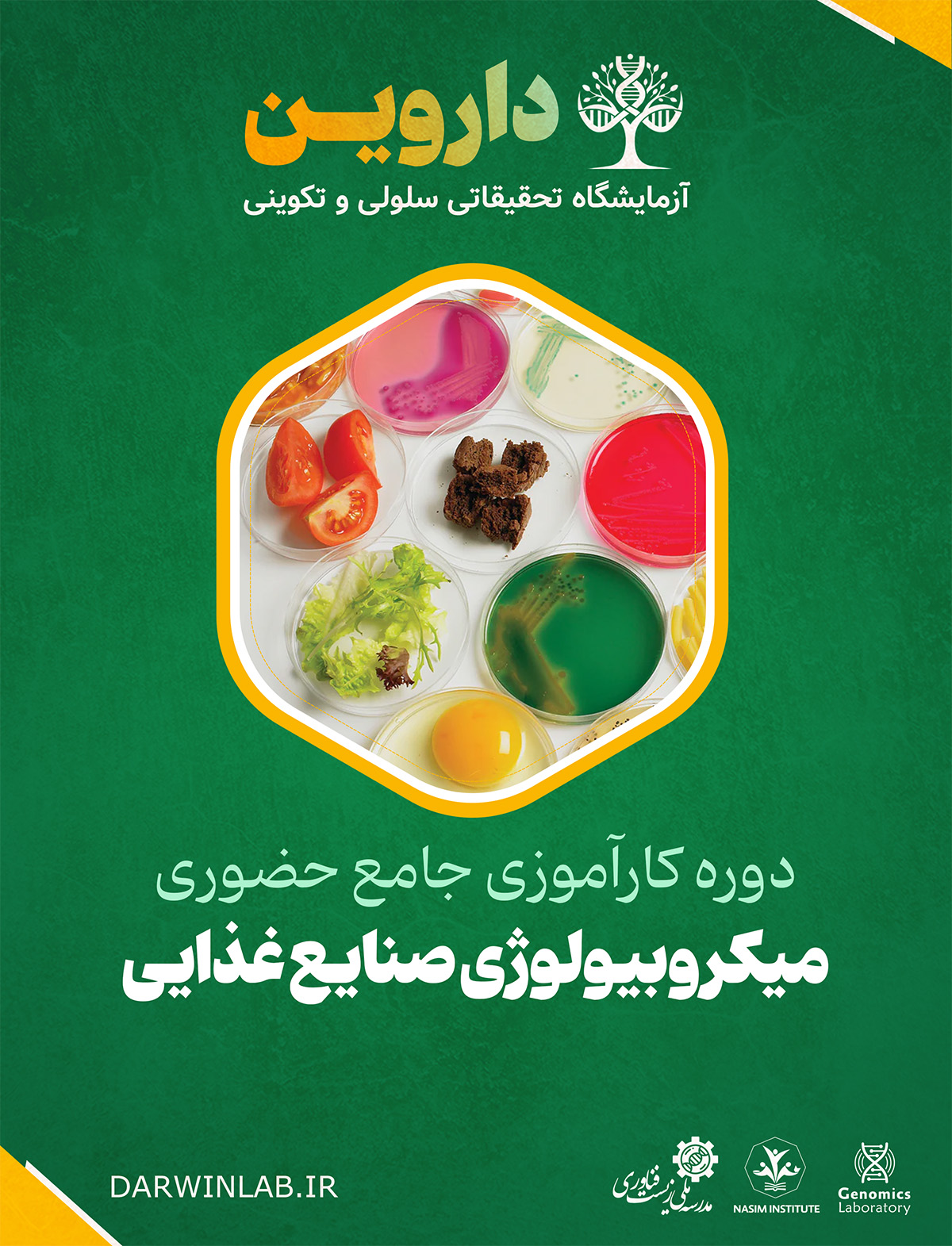 دوره کارآموزی بین المللی میکروبیولوژی صنایع غذایی (کارگاه حضوری)
